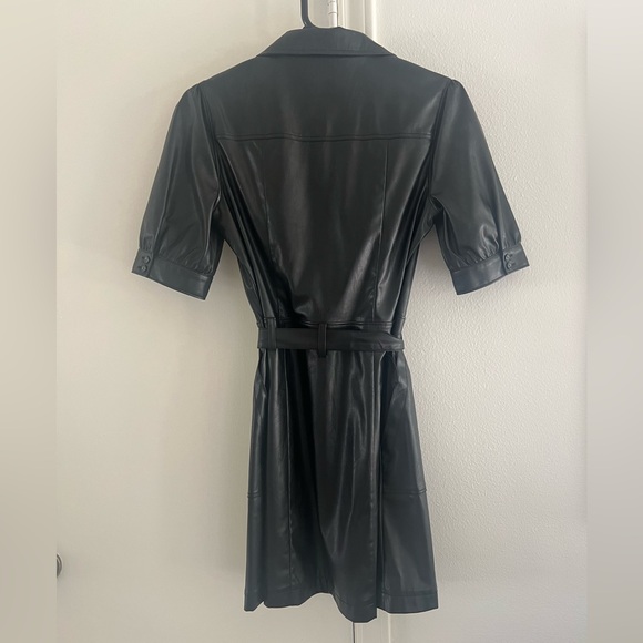Paige Amina Dress - Black Vegan Leather - Picture 4 of 6